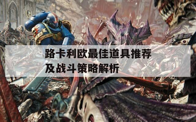 路卡利欧最佳道具推荐及战斗策略解析