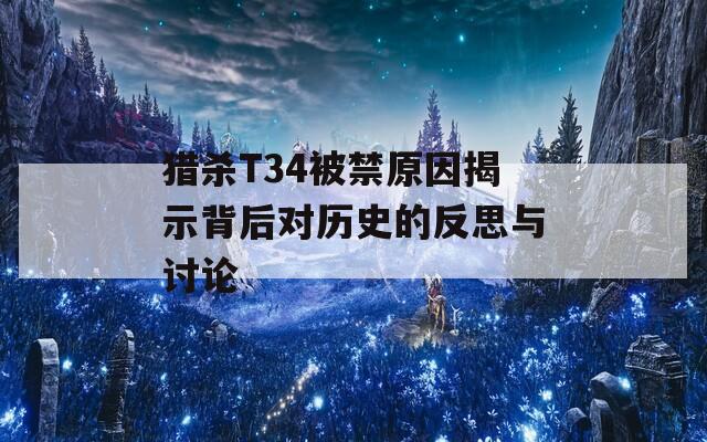 猎杀T34被禁原因揭示背后对历史的反思与讨论