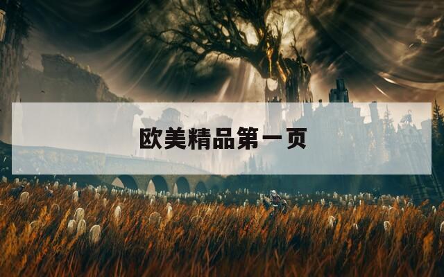 欧美精品第一页