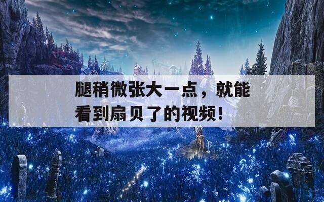 腿稍微张大一点，就能看到扇贝了的视频！