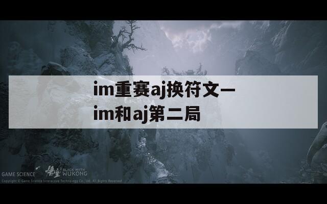 im重赛aj换符文—im和aj第二局