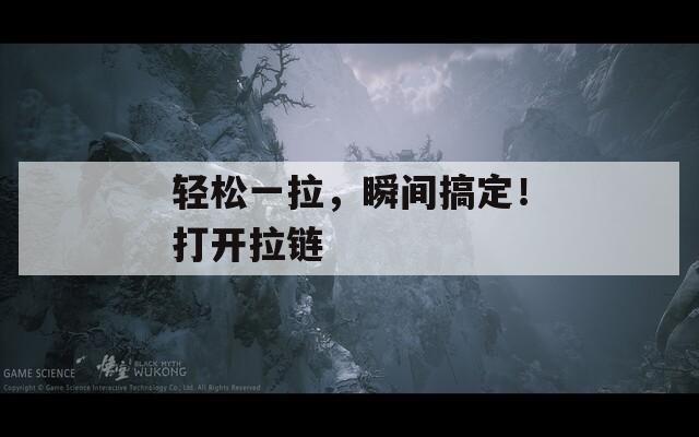 轻松一拉，瞬间搞定！打开拉链