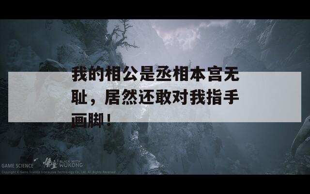 我的相公是丞相本宫无耻，居然还敢对我指手画脚！