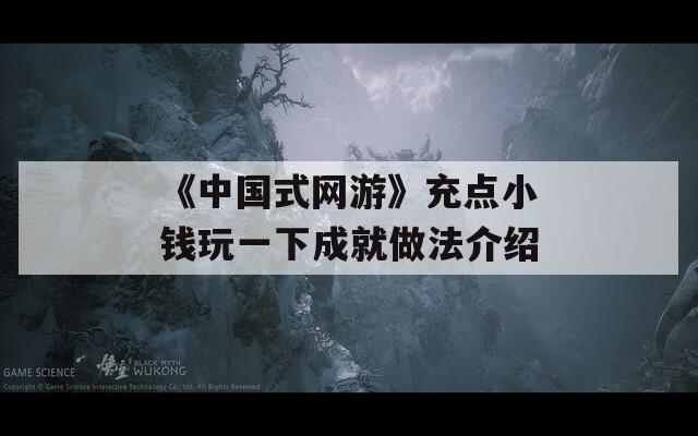 《中国式网游》充点小钱玩一下成就做法介绍