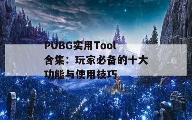PUBG实用Tool合集：玩家必备的十大功能与使用技巧