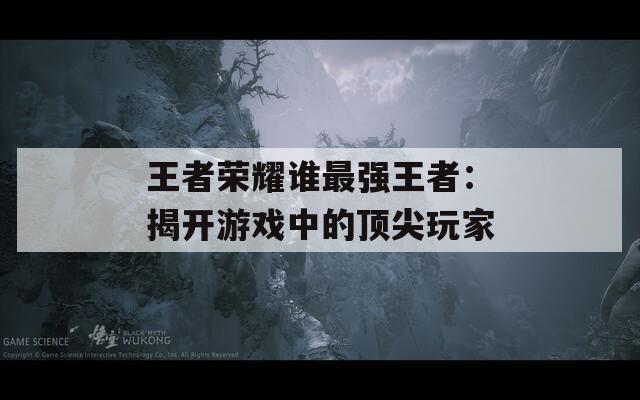 王者荣耀谁最强王者：揭开游戏中的顶尖玩家
