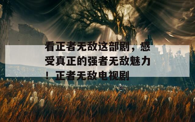看正者无敌这部剧，感受真正的强者无敌魅力！正者无敌电视剧