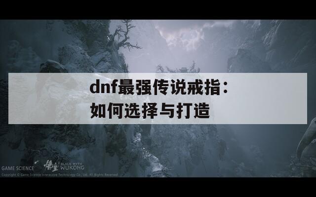 dnf最强传说戒指：如何选择与打造