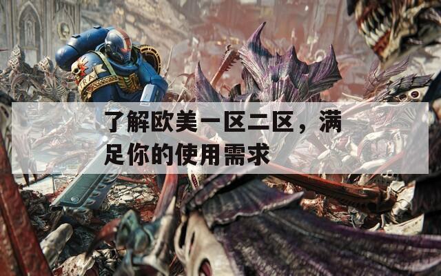 了解欧美一区二区，满足你的使用需求