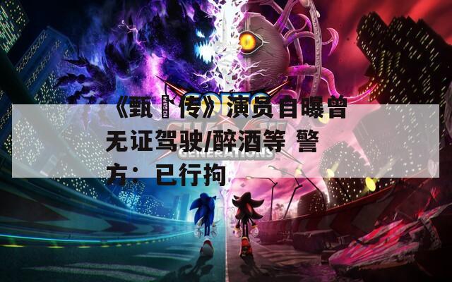 《甄嬛传》演员自曝曾无证驾驶/醉酒等 警方：已行拘