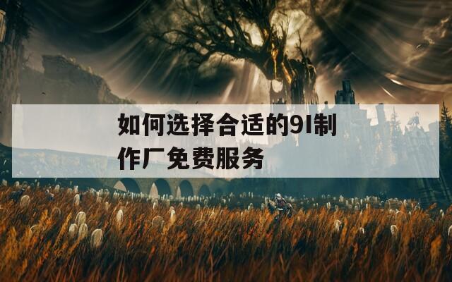 如何选择合适的9I制作厂免费服务