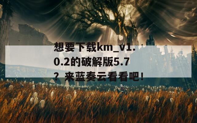 想要下载km_v1.0.2的破解版5.7？来蓝奏云看看吧！