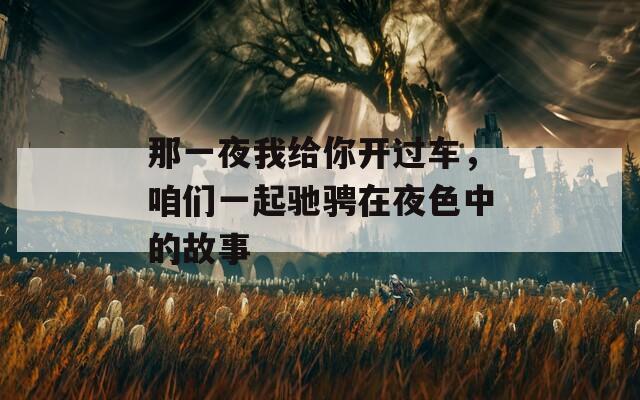 那一夜我给你开过车，咱们一起驰骋在夜色中的故事