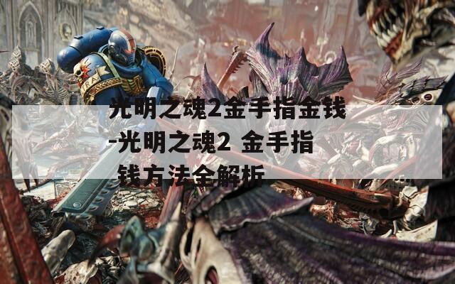 光明之魂2金手指金钱-光明之魂2 金手指 钱方法全解析
