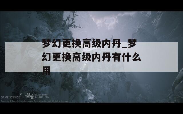 梦幻更换高级内丹_梦幻更换高级内丹有什么用