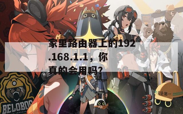 家里路由器上的192.168.1.1，你真的会用吗？