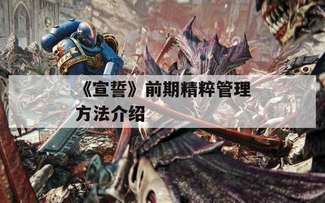 《宣誓》前期精粹管理方法介绍