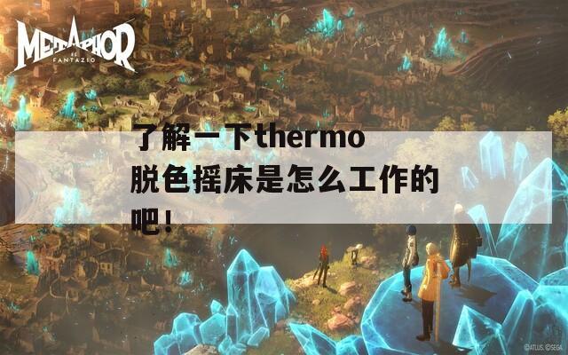 了解一下thermo脱色摇床是怎么工作的吧！
