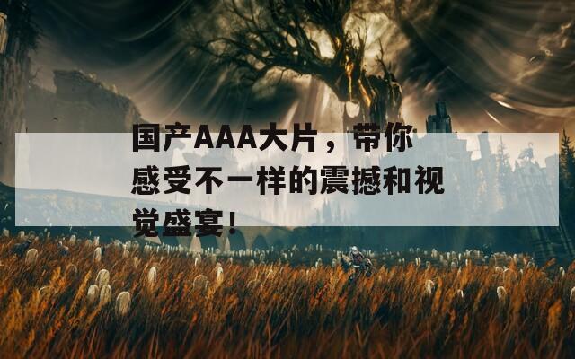 国产AAA大片，带你感受不一样的震撼和视觉盛宴！