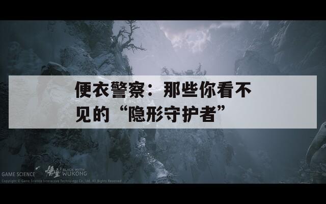 便衣警察：那些你看不见的“隐形守护者”