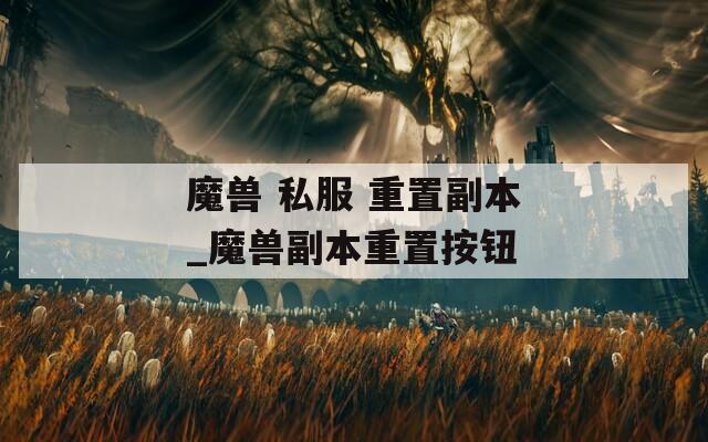 魔兽 私服 重置副本_魔兽副本重置按钮