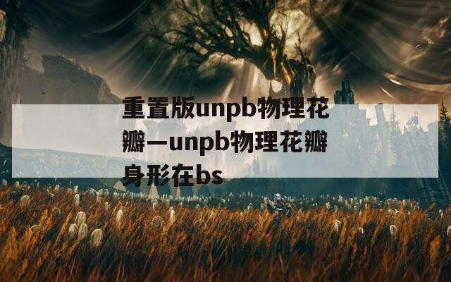 重置版unpb物理花瓣—unpb物理花瓣身形在bs