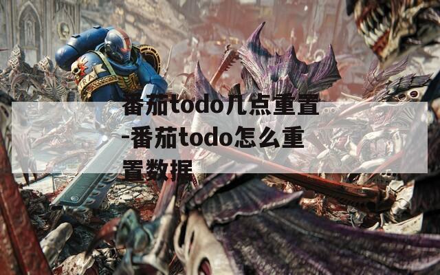 番茄todo几点重置-番茄todo怎么重置数据