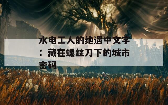 水电工人的绝遇中文字：藏在螺丝刀下的城市密码