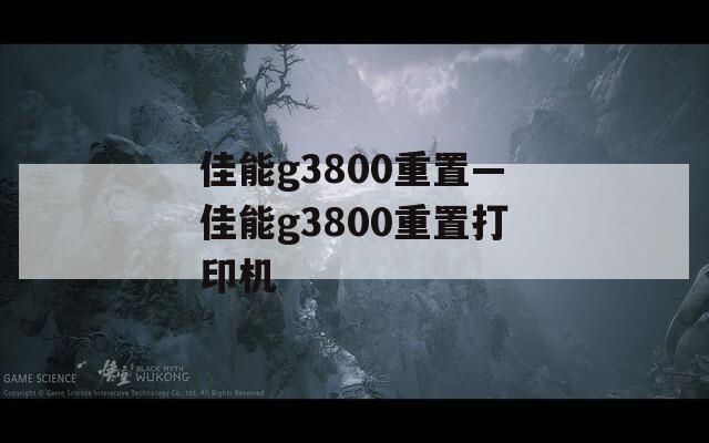 佳能g3800重置—佳能g3800重置打印机