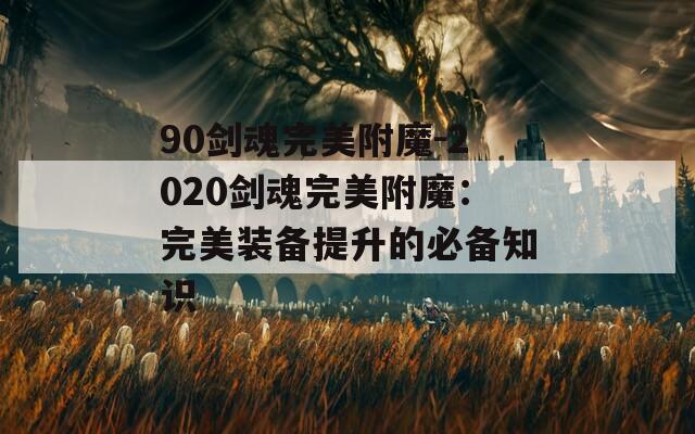 90剑魂完美附魔-2020剑魂完美附魔：完美装备提升的必备知识