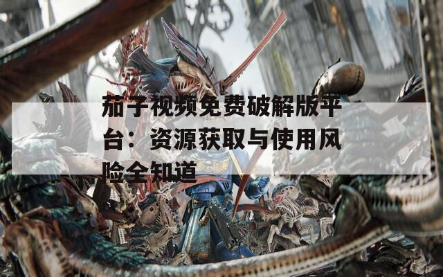 茄子视频免费破解版平台：资源获取与使用风险全知道