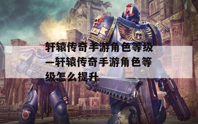 轩辕传奇手游角色等级—轩辕传奇手游角色等级怎么提升