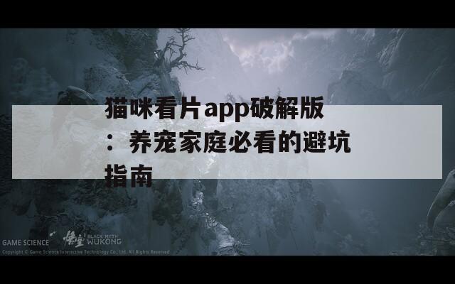 猫咪看片app破解版：养宠家庭必看的避坑指南