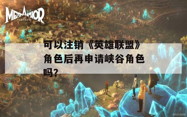可以注销《英雄联盟》角色后再申请峡谷角色吗？
