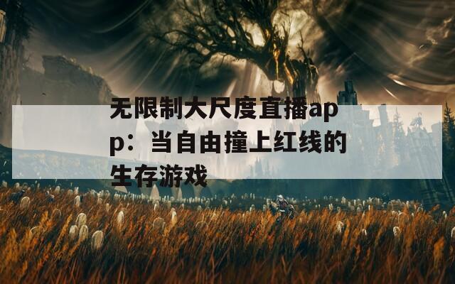 无限制大尺度直播app：当自由撞上红线的生存游戏