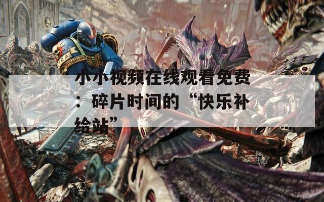 小小视频在线观看免费：碎片时间的“快乐补给站”