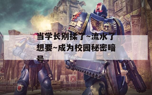 当学长别揉了～流水了想要～成为校园秘密暗号