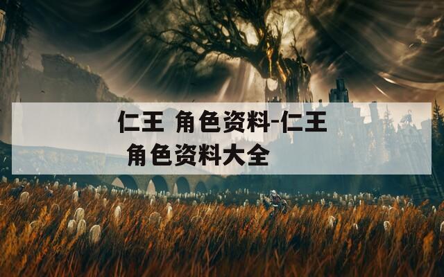 仁王 角色资料-仁王 角色资料大全