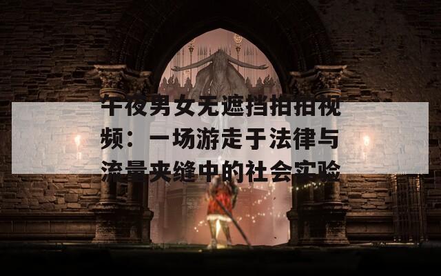 午夜男女无遮挡拍拍视频：一场游走于法律与流量夹缝中的社会实验